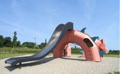 公园大型木质滑梯